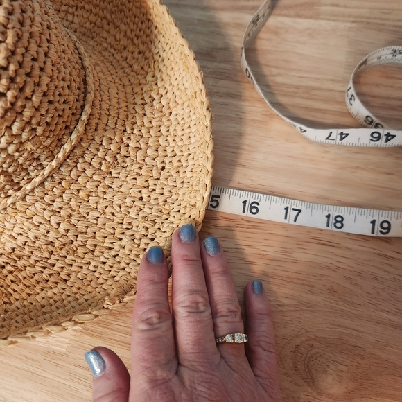 Scala Crocheted Raffia Tan Hat with Drawstring - Picture 10 of 10